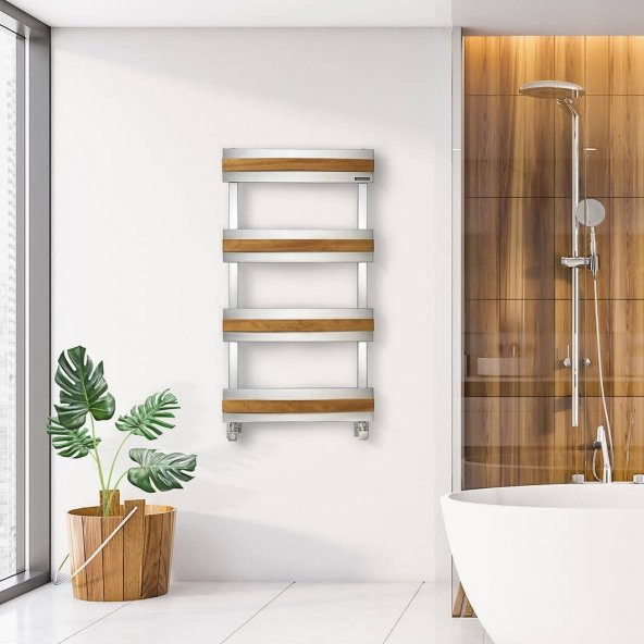 900x500mm Hera Paslanmaz Çelik Ahşap Havlupan ürün görseli 1