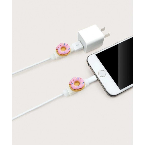 Koyu Pembe Donut Kablo Koruyucu ürün görseli 1