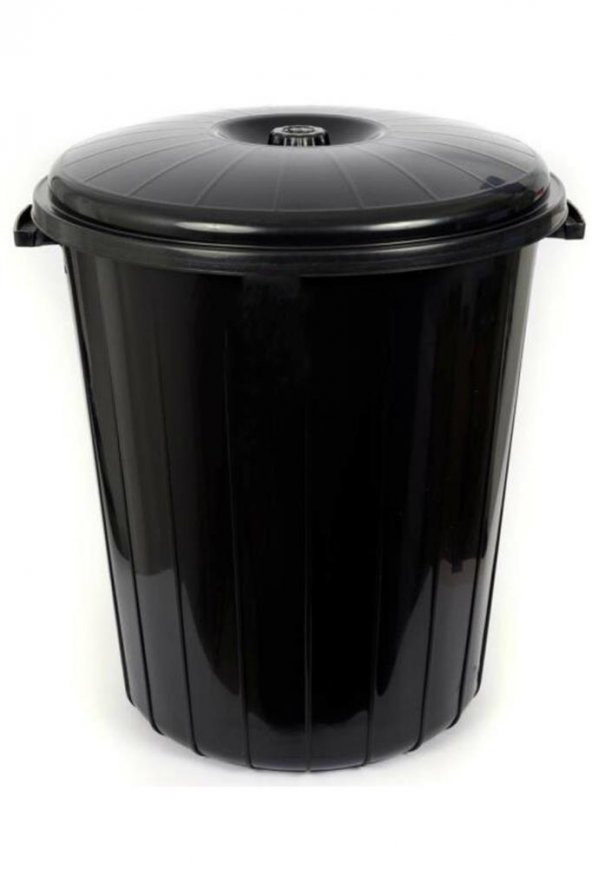 Plastik 50 Litre Battal Kapaklı Kulplu Çöp Kovası ürün görseli 1