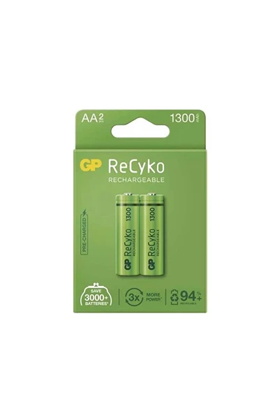 Gp Recyko Şarjlı Pil Aa Kalem 1300mah (2 ADET) ürün görseli 1