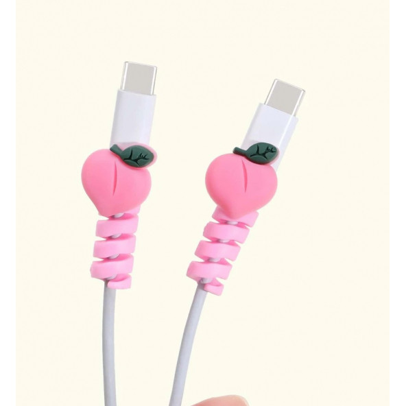 Pembe Şeftali Kablo Koruyucu - Resim 2