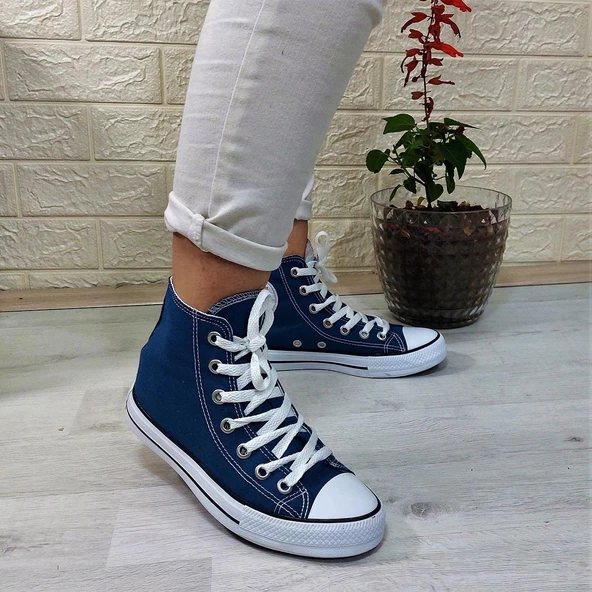 Fiyra 555 Kot Mavi Uzun Unisex Sneaker Keten Spor Ayakkabı ürün görseli 1