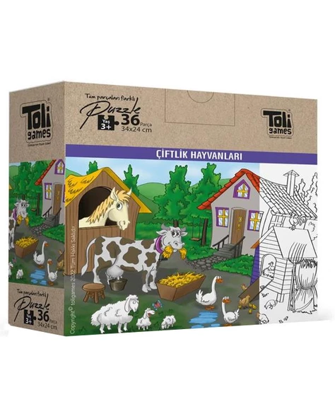 Çiftlik Hayvanları Puzzle Toli Games ürün görseli 1