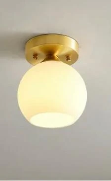 Rsylight Rustik Dekoratif Metal Modern Eskitme Opal Beyaz Camlı Tekli  Avize ürün görseli 1