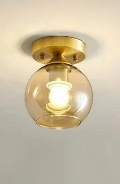 Rsylight Rustik Dekoratif Metal Modern Eskitme Opal Bal Camlı Tekli  Avize ürün görseli 1