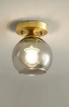 Rsylight Rustik Dekoratif Metal Modern Eskitme Opal Füme Camlı Tekli  Avize ürün görseli 1