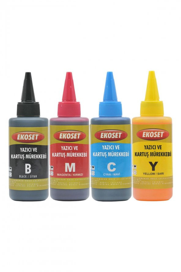 Ekoset Canon G1411 G2411 G3411 G4411 uyumlu mürekkep 4 renk 100ml ürün görseli 1