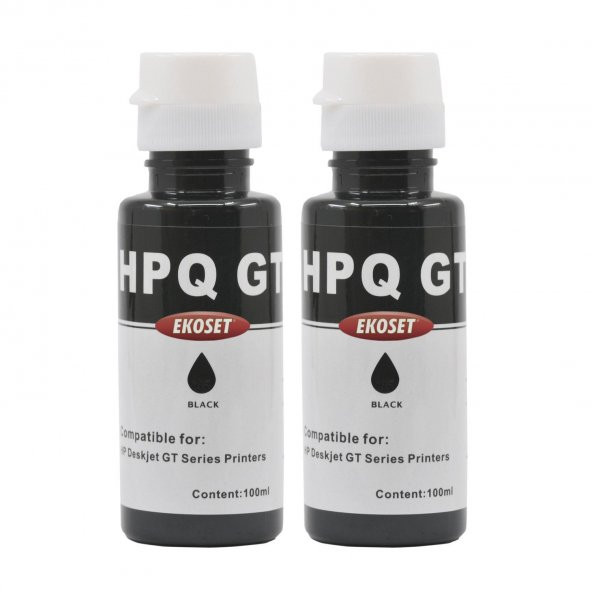 Ekoset hp Smart Tank 515 uyumlu Siyah mürekkep 100ml 2li set ürün görseli 1