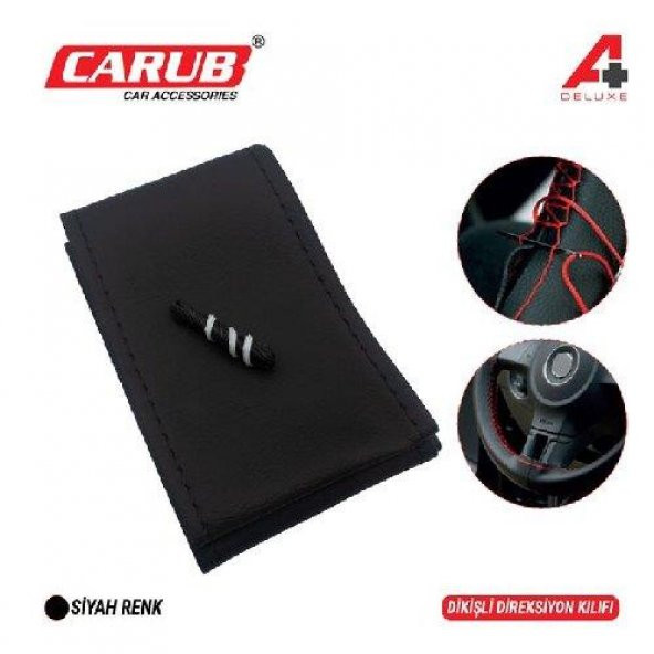 Direksiyon Kılııf İğneli Delüx Siyah Dikişli 38 cm ürün görseli 1