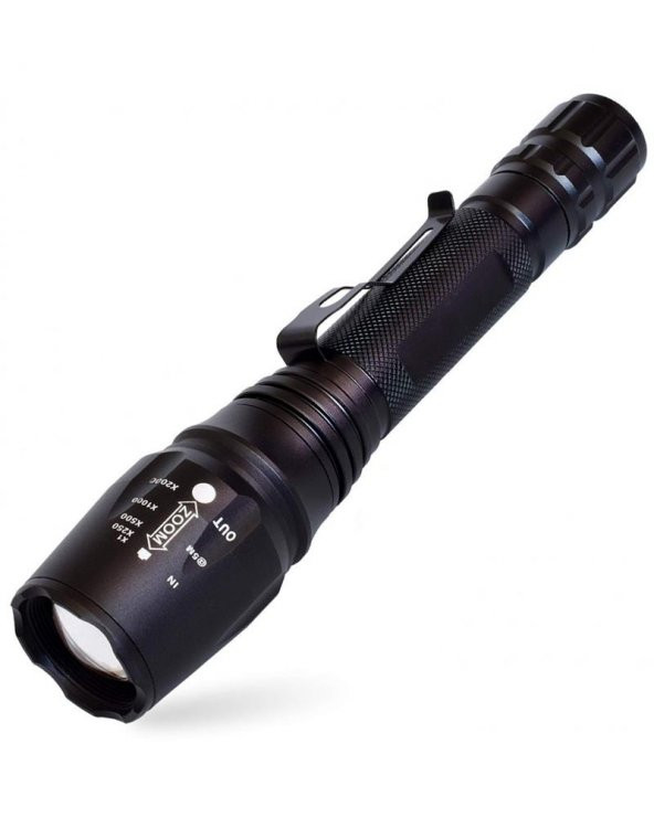 Black Watton Profesyonel TX6 Şarjlı Zoomlu El Feneri ürün görseli 1