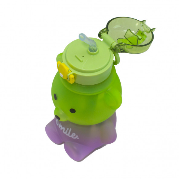 Matara Ayıcıklı Sevimli Matara 800 Ml Yeşil - Resim 3