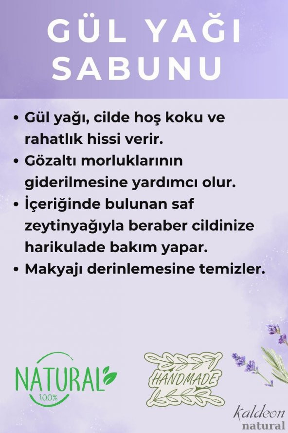 Gül Yağı Şeffaf Transparan Sabunu 90 G - Resim 3