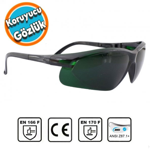 İş Güvenlik Kaynak Gözlüğü Lazer UV Kaynakçı Çapak Koruyucu Gözlük S900 Siyah ürün görseli 1