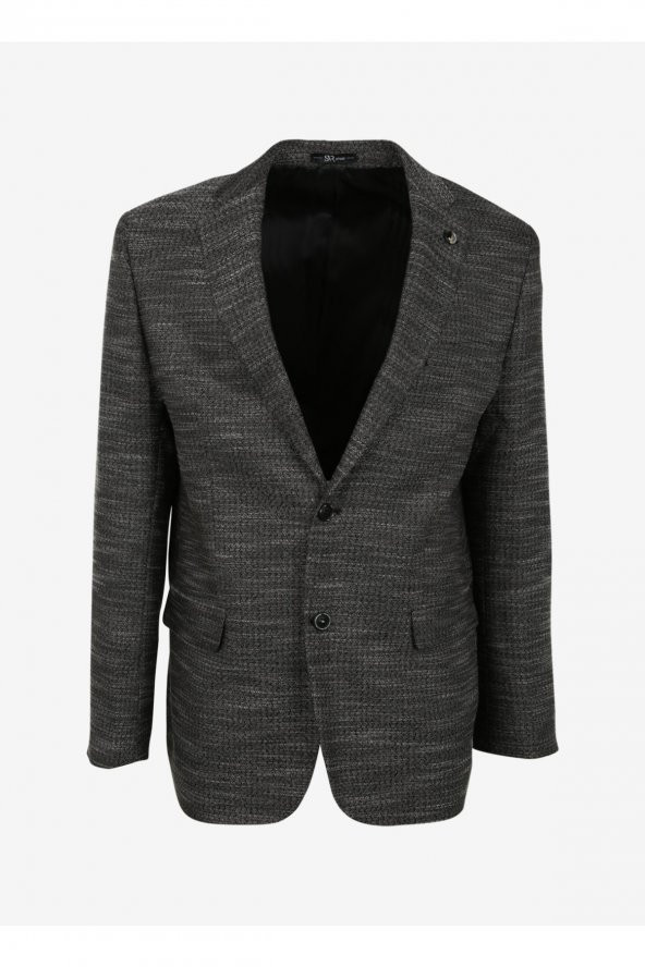 Süvari Regular Fit Siyah Erkek Armürlü Ceket CT2004800235 ürün görseli 1