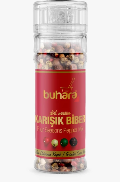 BUHARA 4 MEVSİM KARIŞIK BİBER CAM DEĞİRMEN 40 GR ürün görseli 1