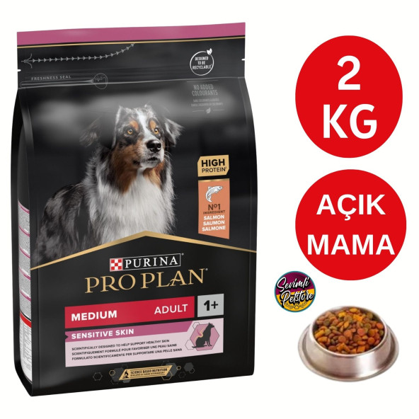 Pro Plan Somonlu Orta Irk Yetişkin Köpek Maması 2 kg Açık Mama ürün görseli 1