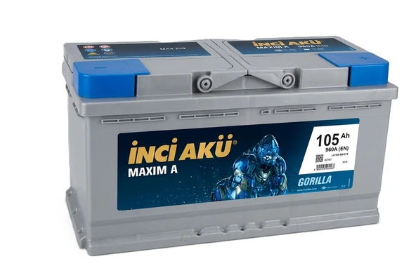 İNCİ AKÜ İnci Akü 12 V 105 Ah Maxım A (ÜRETİM 2025) ürün görseli 1