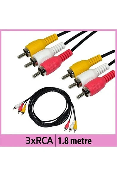 3rca Ses/görüntü Kablosu - 1,8m ürün görseli 1