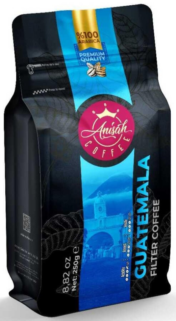 ANİŞAH FİLTRE KAHVE GUATEMALA ORTA KAVRULMUŞ ÖĞÜTÜLMÜŞ 250 GR ürün görseli 1