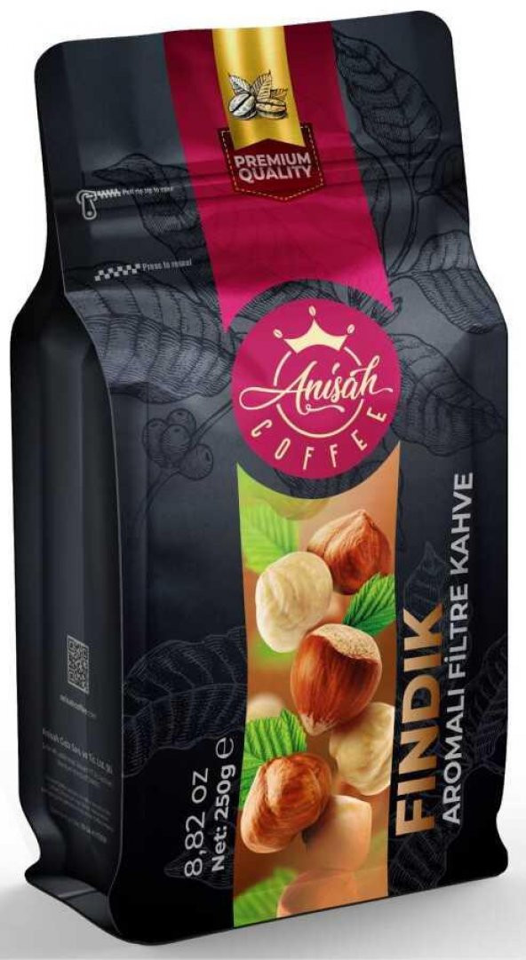 ANİŞAH FINDIK AROMALI FİLTRE KAHVE ÖĞÜTÜLMÜŞ 250 GR ürün görseli 1