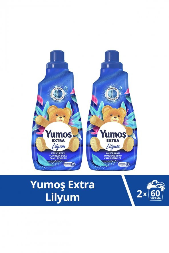Yumoş Extra Lilyum Konsantre Çamaşır Yumuşatıcı 1440 Ml 60 Yıkama X2 ürün görseli 1