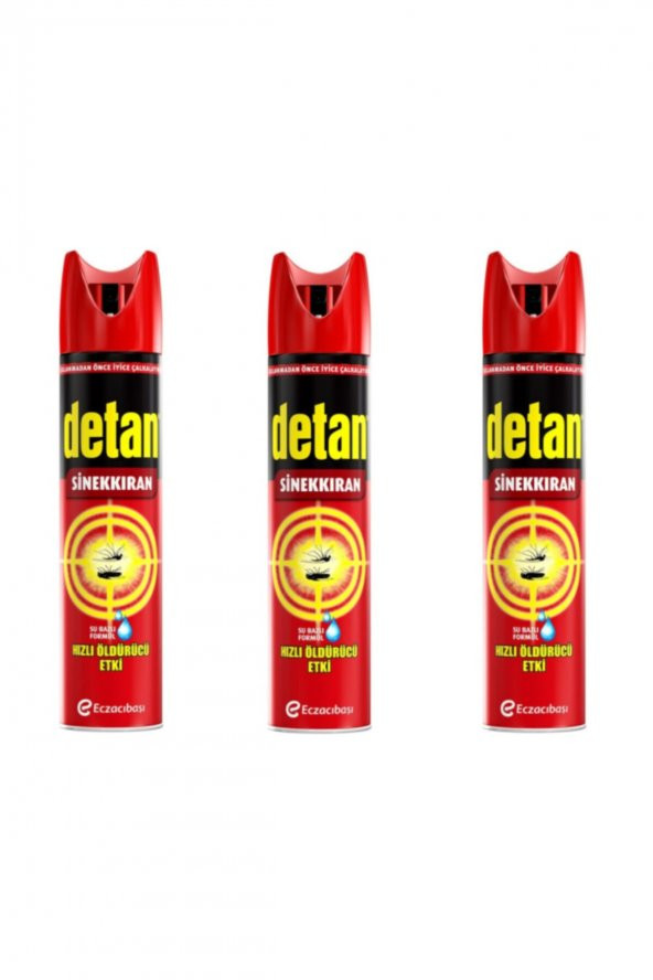 Detan Sinekkıran Su Bazlı Aeresol 275 Ml X 3 Adet ürün görseli 1