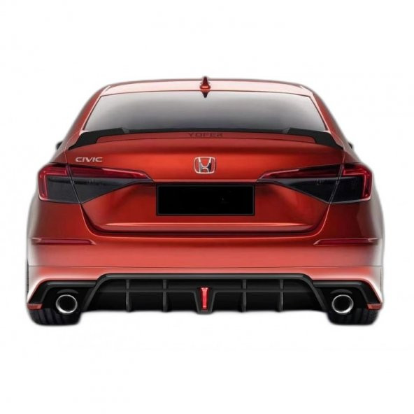 Honda Civic Fe (2021 - 2023) Yofer Style Arka Ek (Plastik) ürün görseli 1