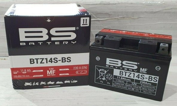 Bs Btz14s-Bs 2012-2018 Honda VFR 1200 X CrossTourer DCT Uyumlu Akü Sulu Akü ürün görseli 1