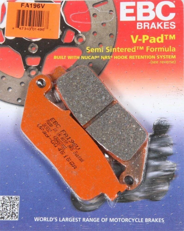 Ebc Fa196V 1997-2009 Honda VT 750 C Shadow Uyumlu Ön Fren Balatası Yarı Sinterli Balata ürün görseli 1