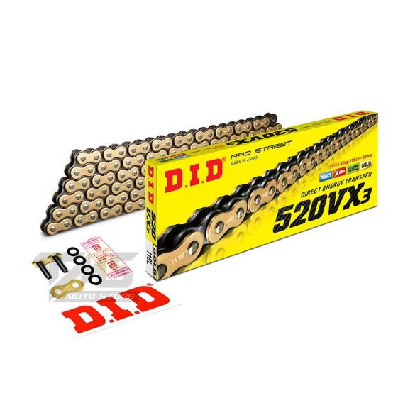 Did 520-118Vx3 2013-2014 Husaberg FE 250 Uyumlu Zincir Vx3 Xring Gold (Sarı) Renk ürün görseli 1