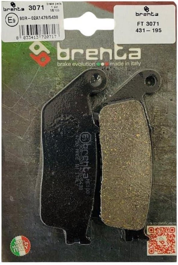 Brenta 431-195 2001-2009 Honda FJS 600 Silverwing ABS Uyumlu Arka Fren Balatası Organik Balata ürün görseli 1