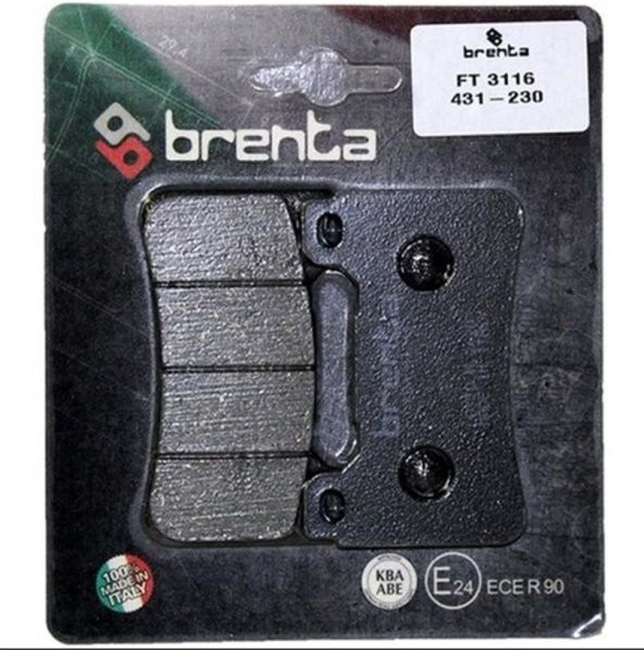 Brenta 431-230 2004-2016 Honda CBR 1000 RR Uyumlu Ön Fren Balatası Organik Balata ürün görseli 1