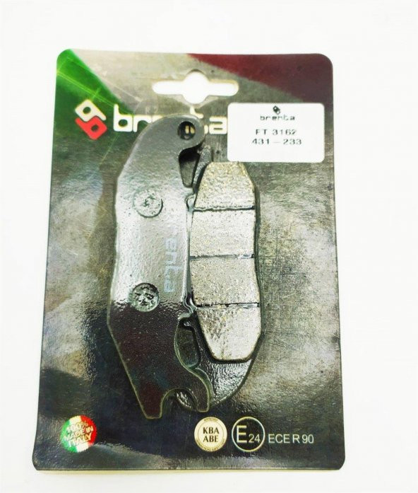 Brenta 431-233 2009-2014 Derbi Terra 125 Uyumlu Ön Fren Balatası Organik Balata ürün görseli 1