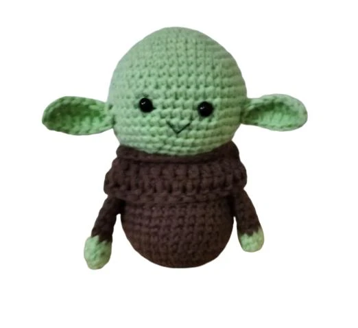 Minyatür Yoda Bebek Amigurumi Organik Oyuncak ürün görseli 1