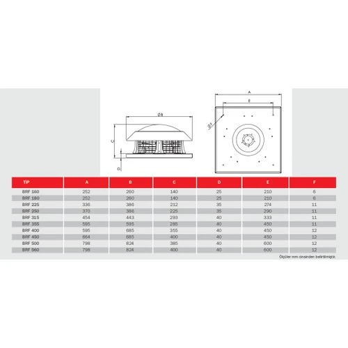 BRF 180 AC BAHÇIVAN ÇATI FANI - Resim 3