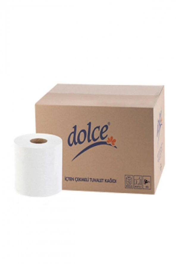Dolce Içten Çekmeli -tuvalet Kağıdı Mini 12 Rulo Çift Kat 4 Kg Ekonomik ürün görseli 1