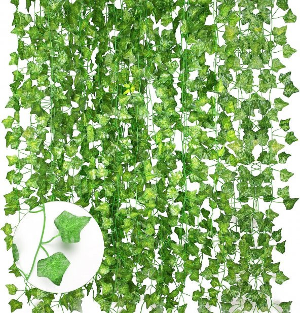 Yapay Zincir Sarmaşık Hedera Üçgen Model 12li 2 Metre 30 cm ürün görseli 1
