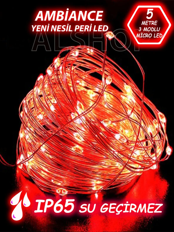 5 Metre Peri Led Işık Kırmızı Yüksek Kaliteli (3 Fonksiyonlu) ürün görseli 1