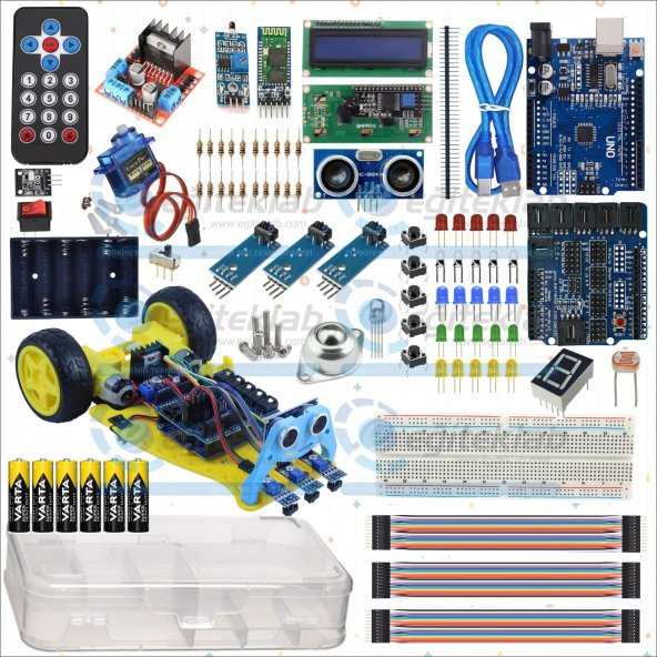 FEN LİSESİ ROBOTİK KODLAMA DERSİ ARDUİNO UYGULAMA EĞİTİM SETİ + ARAÇ KİTİ ürün görseli 1