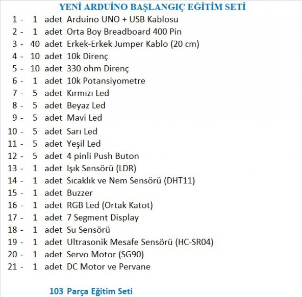 ARDUİNO BAŞLANGIÇ EĞİTİM SETİ - Resim 2
