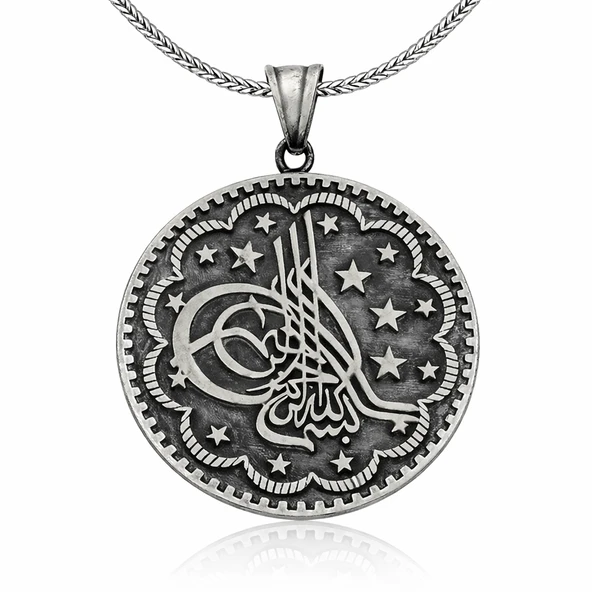 Gümüş Tuğra Kolye SL3290 - Resim 3