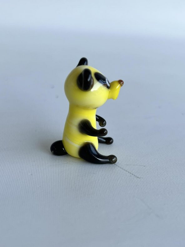 El Yapımı Murano Cam Panda Biblo A37 - Resim 3