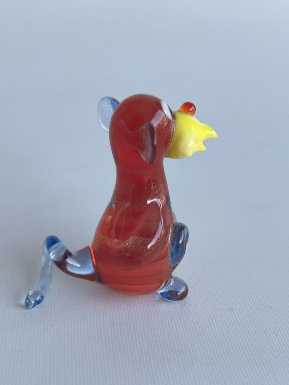 El Yapımı Murano Cam Maymun Biblo A45-01 - Resim 4