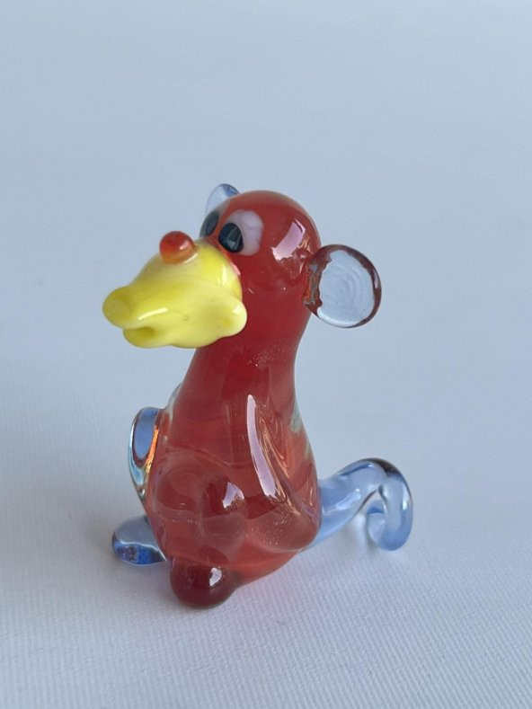 El Yapımı Murano Cam Maymun Biblo A45-01 - Resim 6