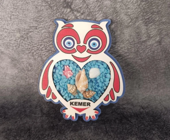 Magnet Baykuş Hayvan Nazar Boncuk Buzdolabı Süsü Ahşap Magnet Mıknatıslı Hediyelik Eşya ürün görseli 1