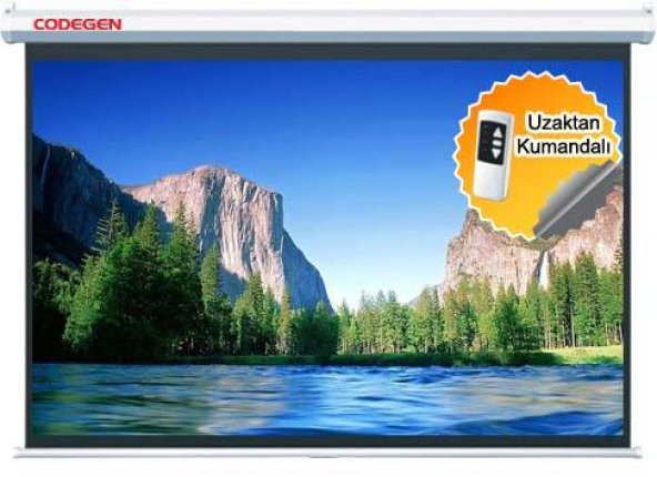 Codegen EX-18 180X180 Motorlu Uzaktan Kumandalı Projeksiyon Perdesi ürün görseli 1