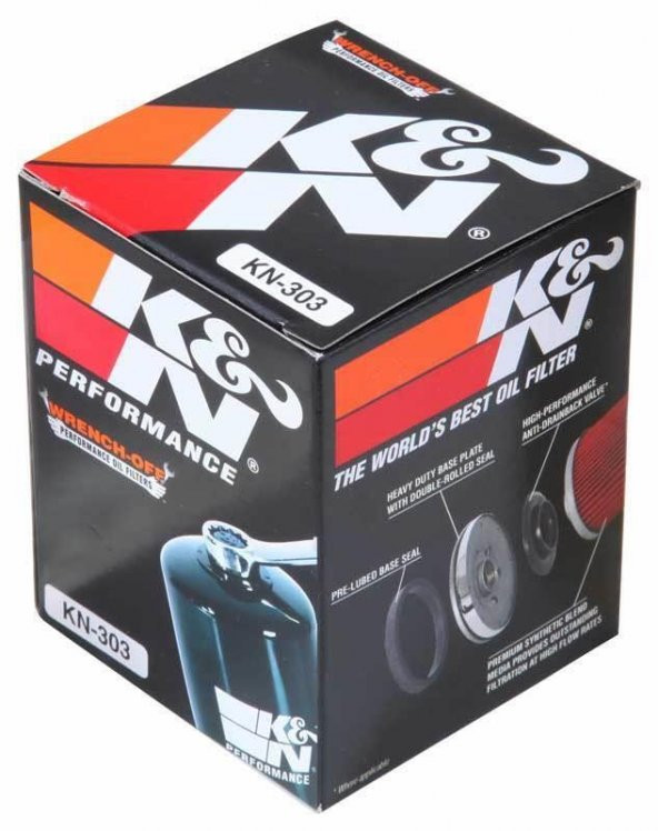 K&N KN-303 1990-2002 Kawasaki EN 500 Uyumlu Yağ Filtresi ürün görseli 1