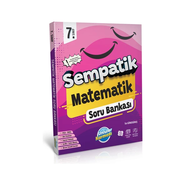 Ünlüler Yayınları 7.SINIF SEMPATİK BANKALARI MATEMATİK ürün görseli 1