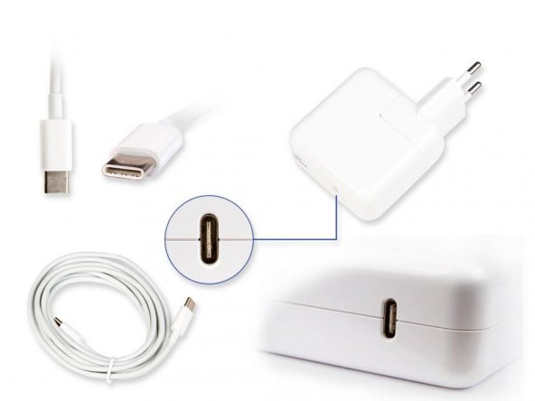 Apple MacBook 29W Type-C Notebook Adaptörü (USB-C) Muadil (14.5V 2A) / RNA-AP11 ürün görseli 1