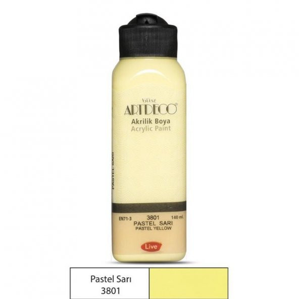Artdeco Akrilik Boya Pastel 140 ML Pastel Sarı 3801 ürün görseli 1